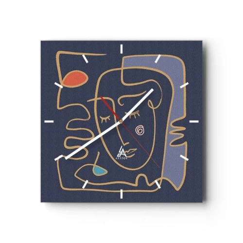 Nástěnné hodiny - V zádumčivosti - 40x40 cm