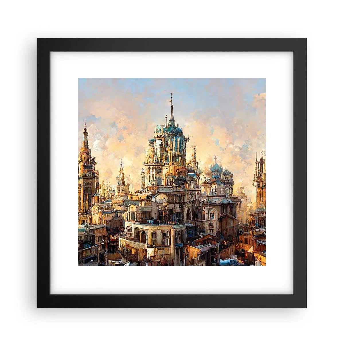 Plakát v černém rámu - Město měst - 30x30 cm