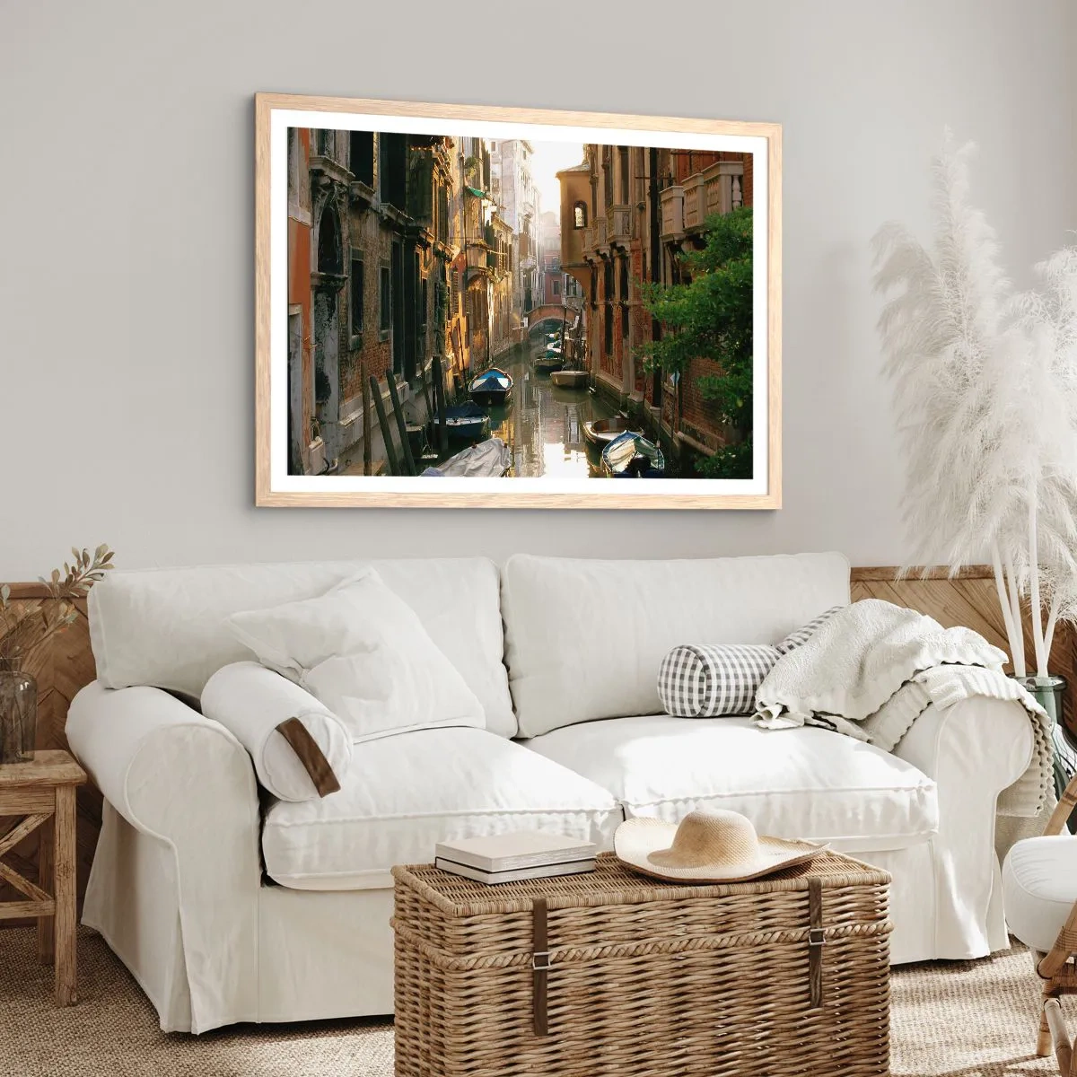 Plakát v rámu světlý dub - V benátském zákoutí - 91x61 cm