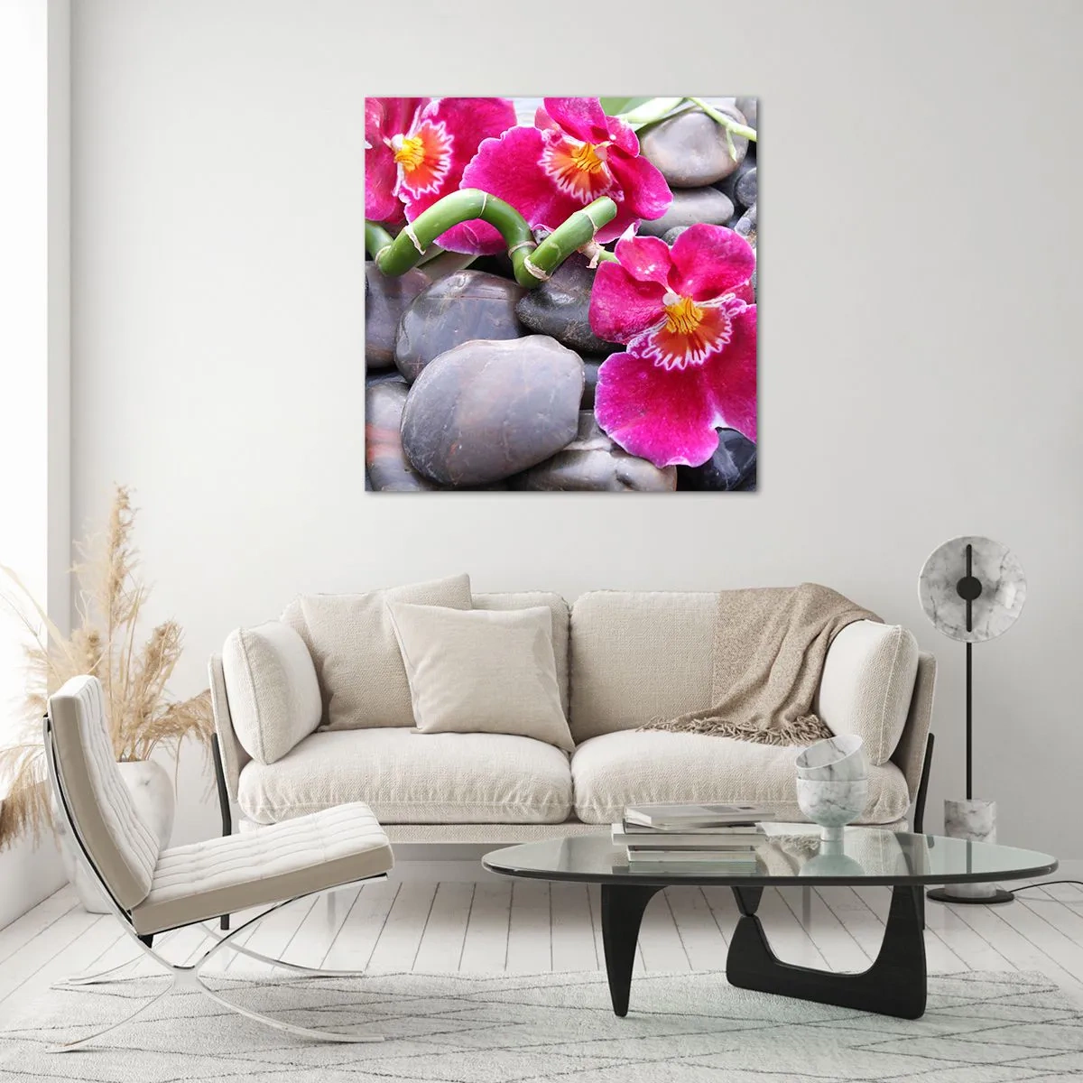 Obraz na skle - Chlad a žár - 60x60 cm