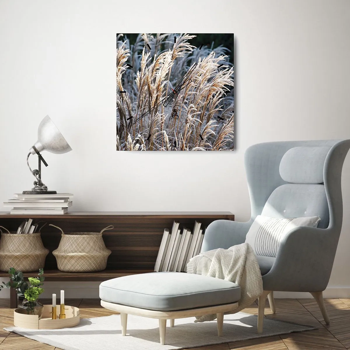 Nástěnné hodiny - Mrazem pokryté - 30x30 cm