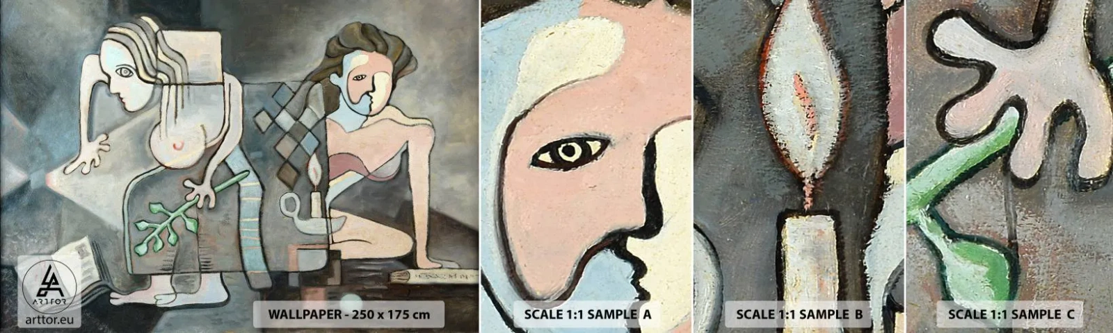 Fototapeta Vzorek Standard Eco - Mozaika ducha a hmoty - Abstrakce, Kubismus, Lidé - 100x30 cm