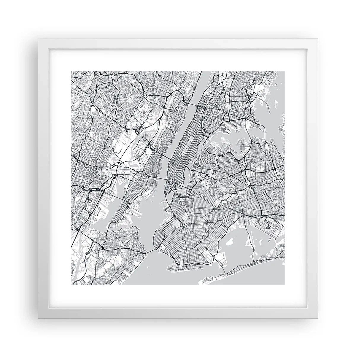 Plakát v bílém rámu - Anatomie metropole - 40x40 cm