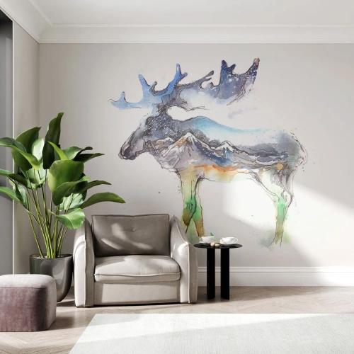 Fototapeta Premium Canvas - Hrdina zimního příběhu - Abstrakce, Los, hory - 350x256 cm