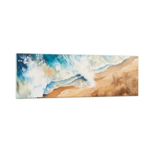 Obraz na skle - Vlna, která se vrací - 160x50 cm