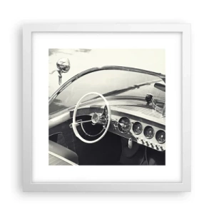 Plakát v bílém rámu - Počasí pro bohaté - 30x30 cm