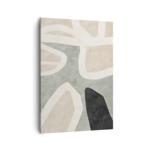 Obraz na plátně - Kompozice s černým motivem - 50x70 cm