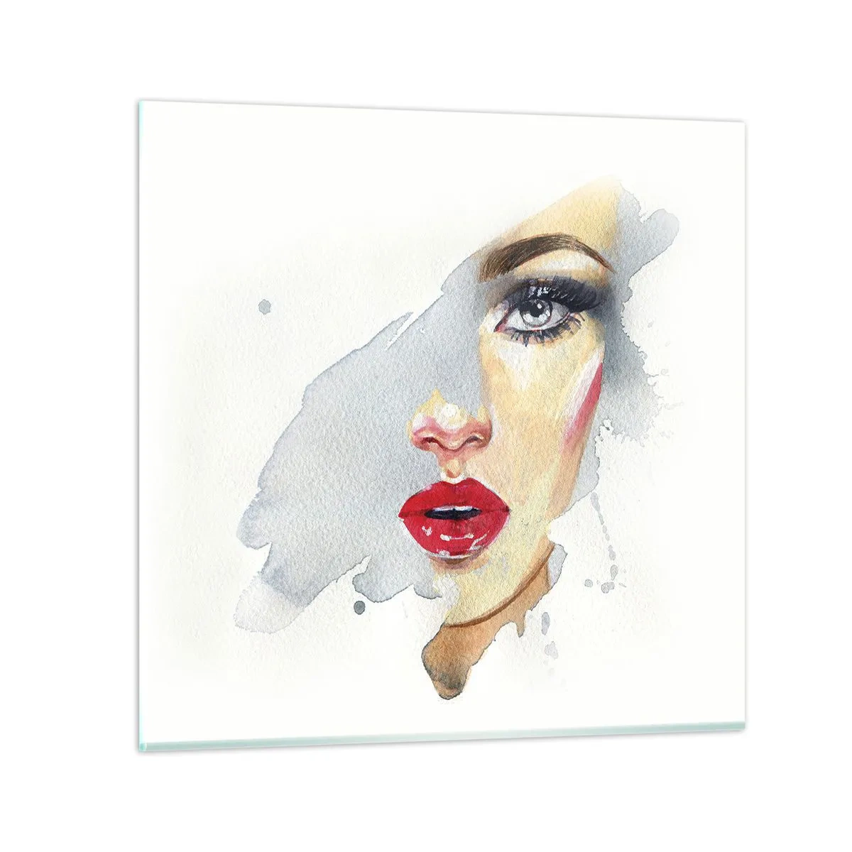 Obraz na skle - Odraz v kapce vody - 70x70 cm