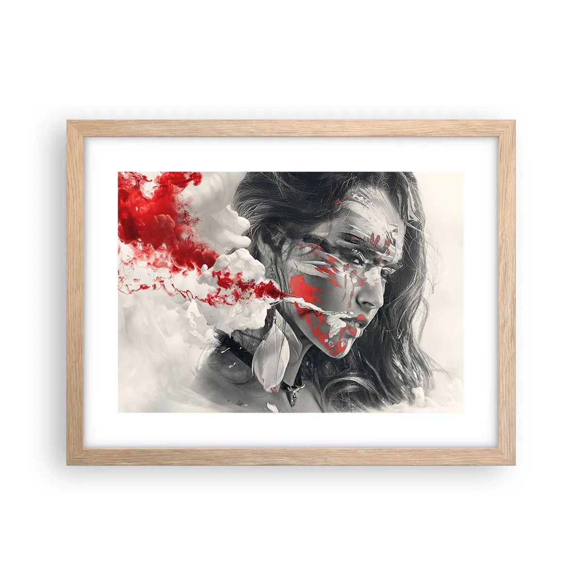 Plakát v rámu světlý dub - Ve spárech absurdity - 40x30 cm