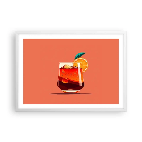 Plakát v bílém rámu - Letní osvěžení - 70x50 cm