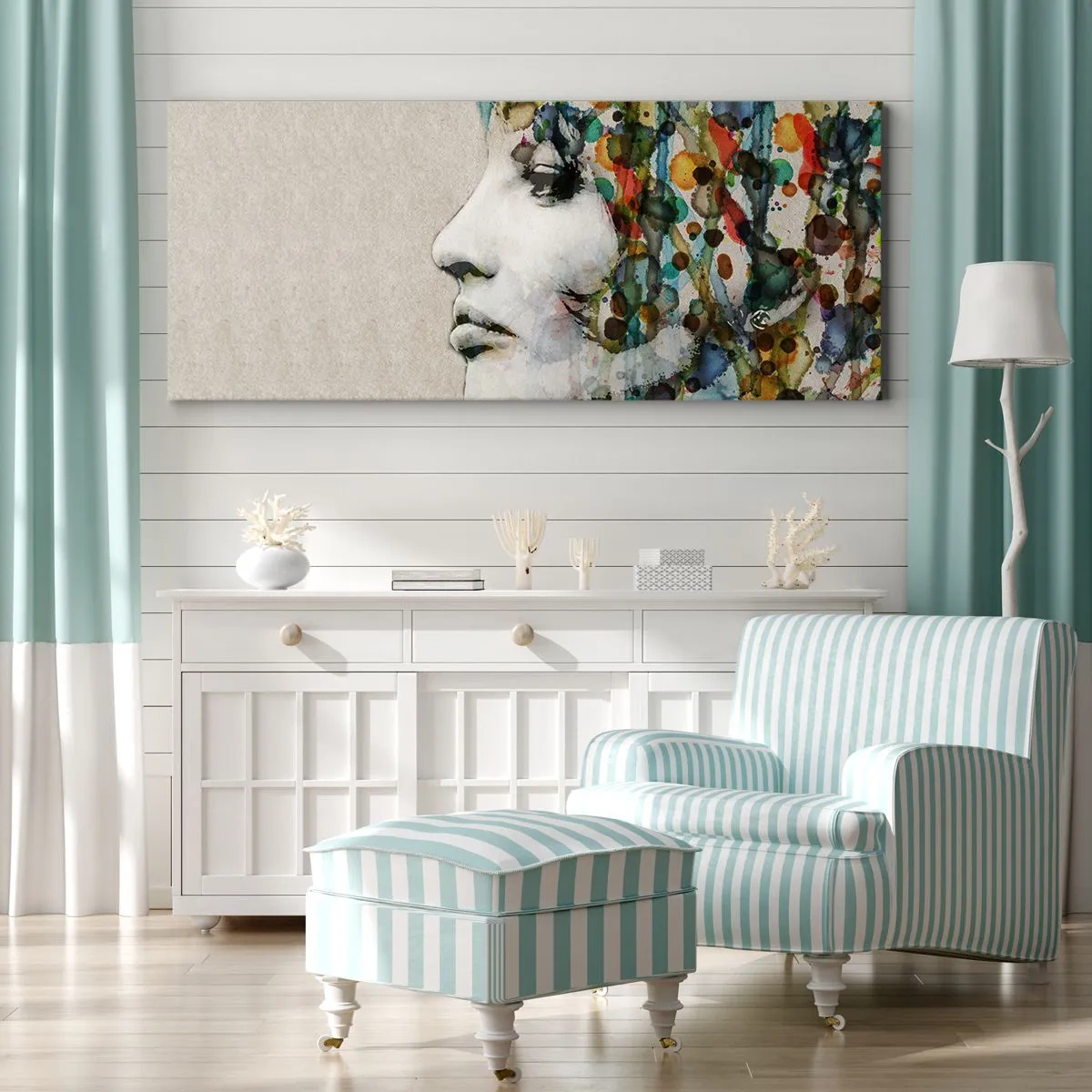 Obraz na plátně - Vynořila se z šedi - 120x50 cm