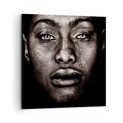Obraz na plátně - Jedna slza - 50x50 cm