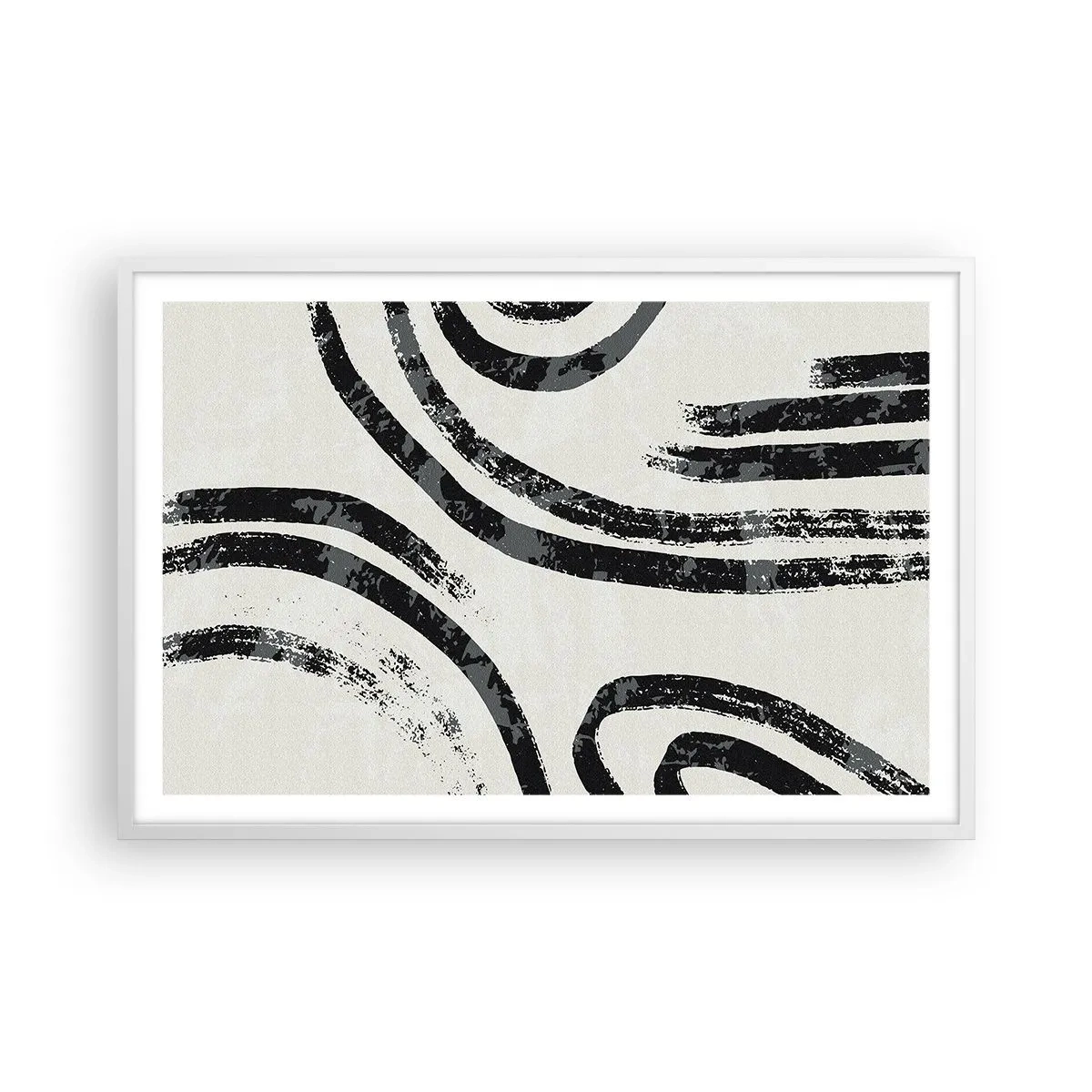 Plakát v bílém rámu - Napůl zastavený - 91x61 cm