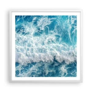 Plakát v bílém rámu - Radostně a skákavě - 60x60 cm