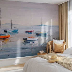 Fototapeta Premium Sand - Zasloužený odpočinek - Námořní, Plachetnice, Pobřeží - 100x70 cm