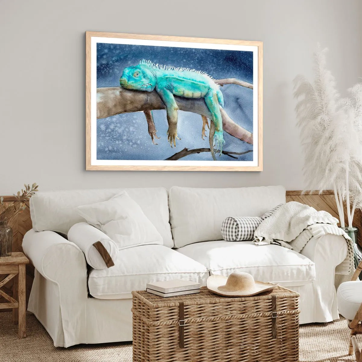 Plakát v rámu světlý dub - Je to fajn! - 50x40 cm