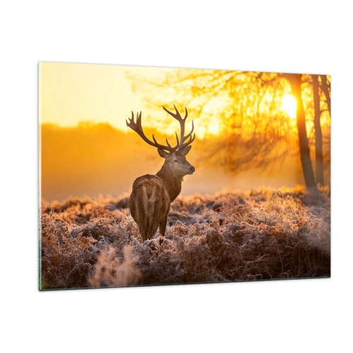 Obraz na skle - Král podzimního lesa - 120x80 cm