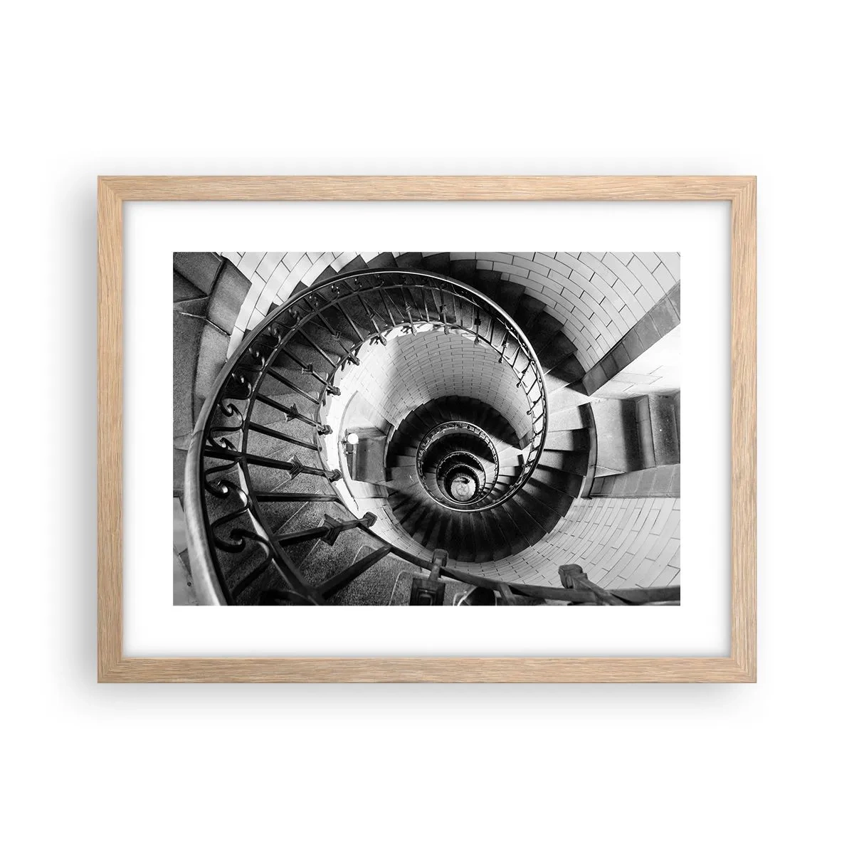 Plakát v rámu světlý dub - Jen výš a výš - 40x30 cm