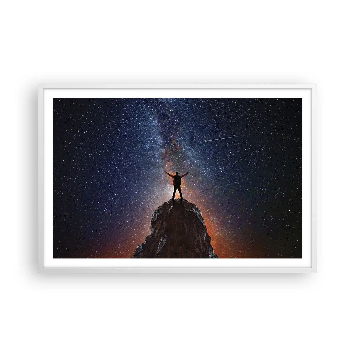 Plakát v bílém rámu - Síla je se mnou! - 91x61 cm