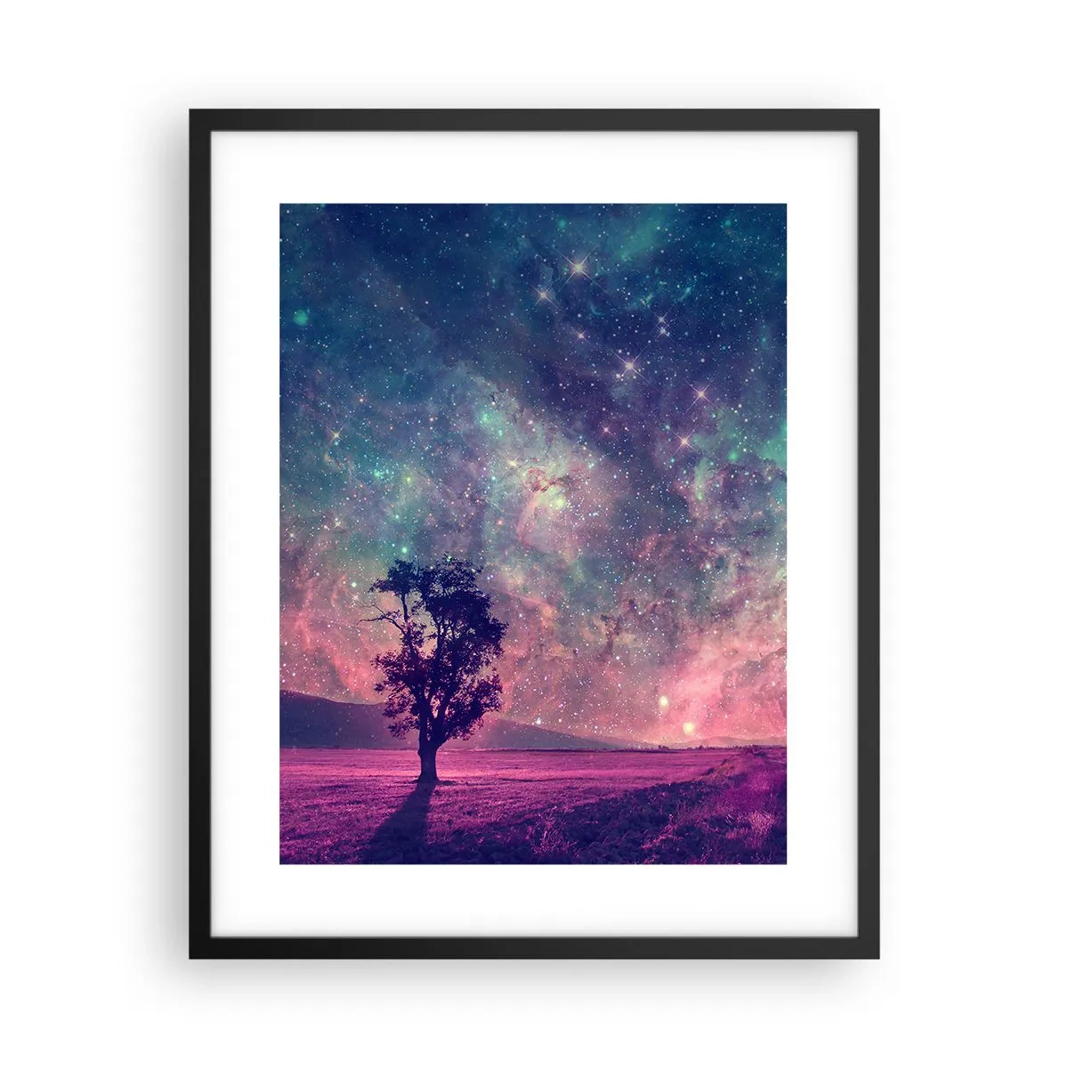 Plakát v černém rámu - Pod magickou oblohou - 40x50 cm