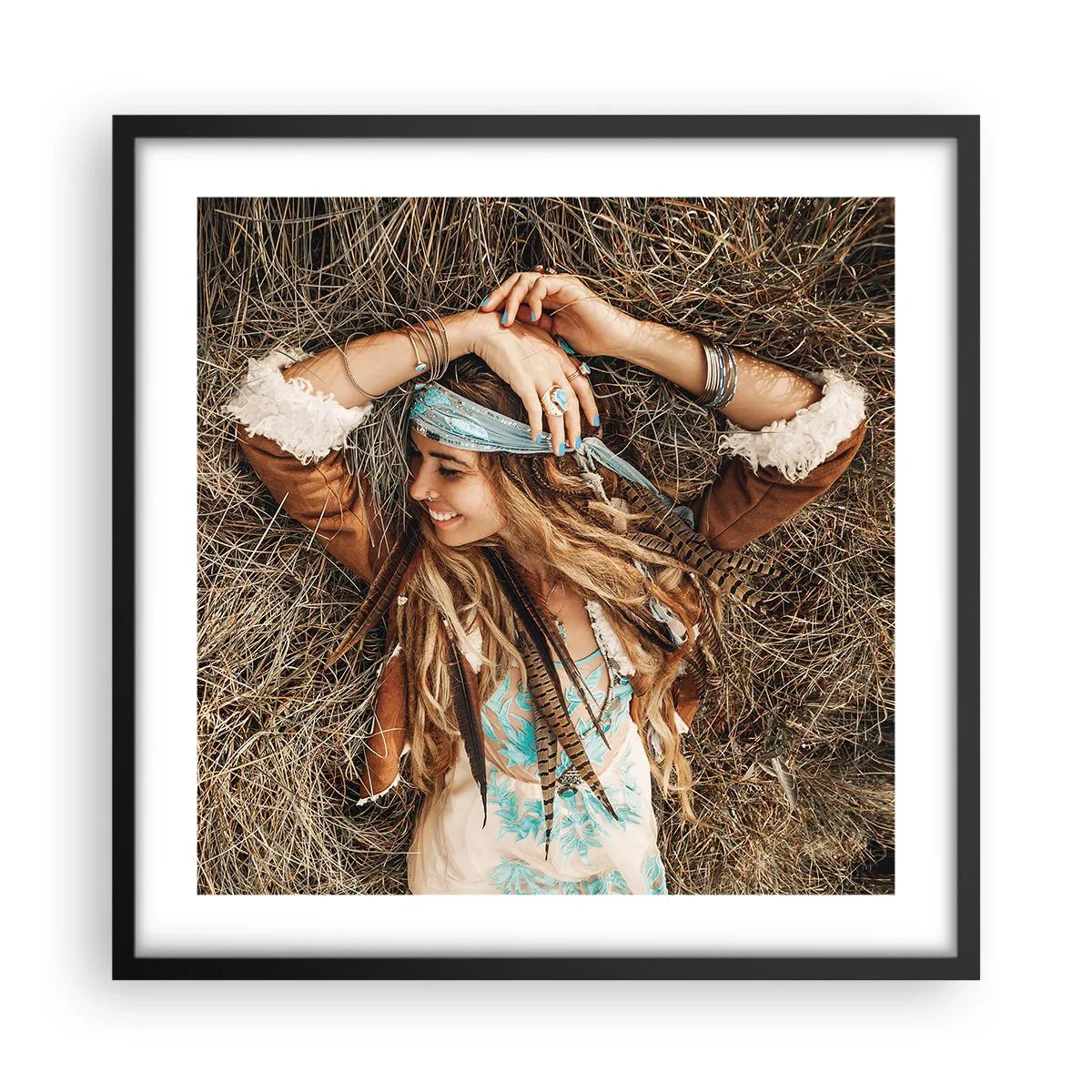 Plakát v černém rámu - Na cestě do léta lásky - 50x50 cm