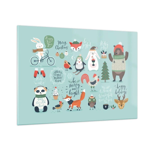 Obraz na skle - Ať jsou vždy Vánoce! - 100x70 cm
