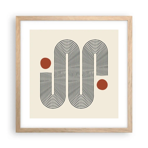 Plakát v rámu světlý dub - Od začátku do konce - 40x40 cm