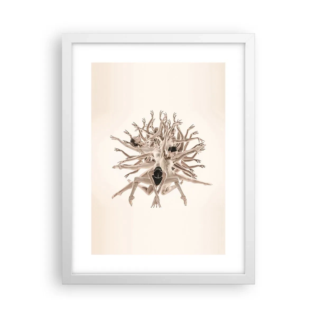 Plakát v bílém rámu - Rozkvět v tanci - 30x40 cm