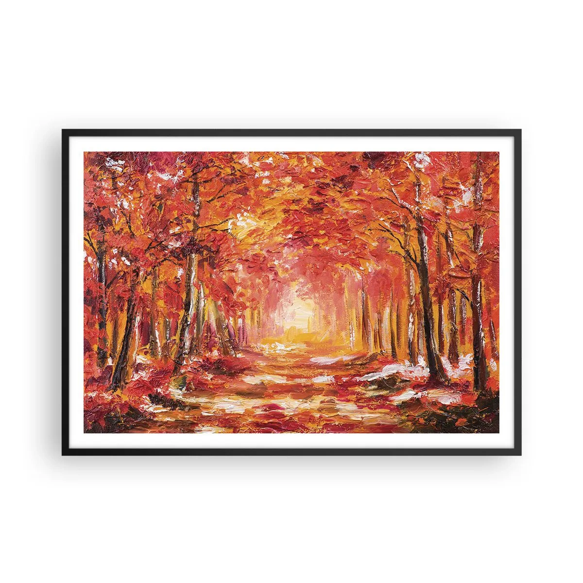Plakát v černém rámu - Měděný les - 100x70 cm