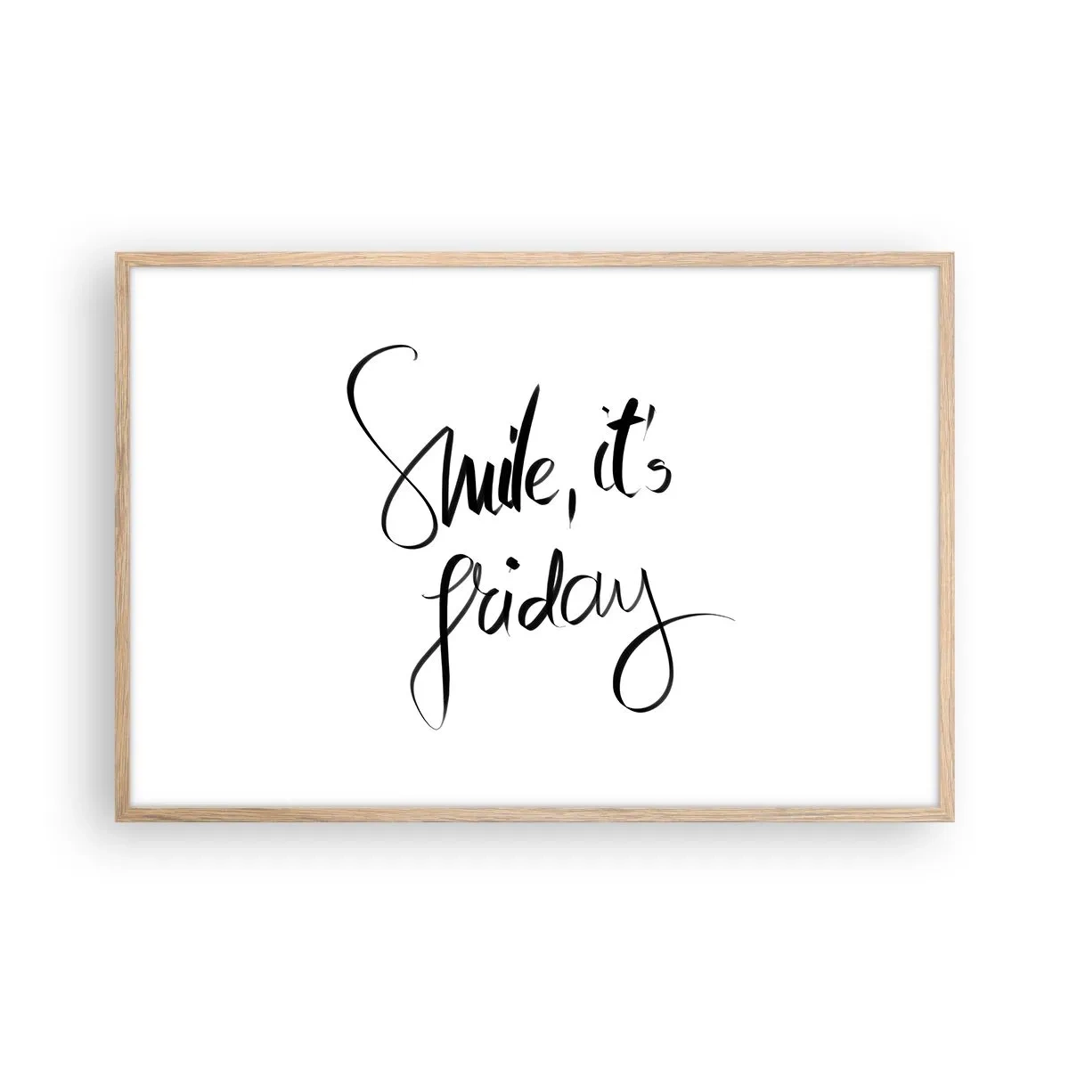 Plakát v rámu světlý dub - Opravdová radost - 91x61 cm