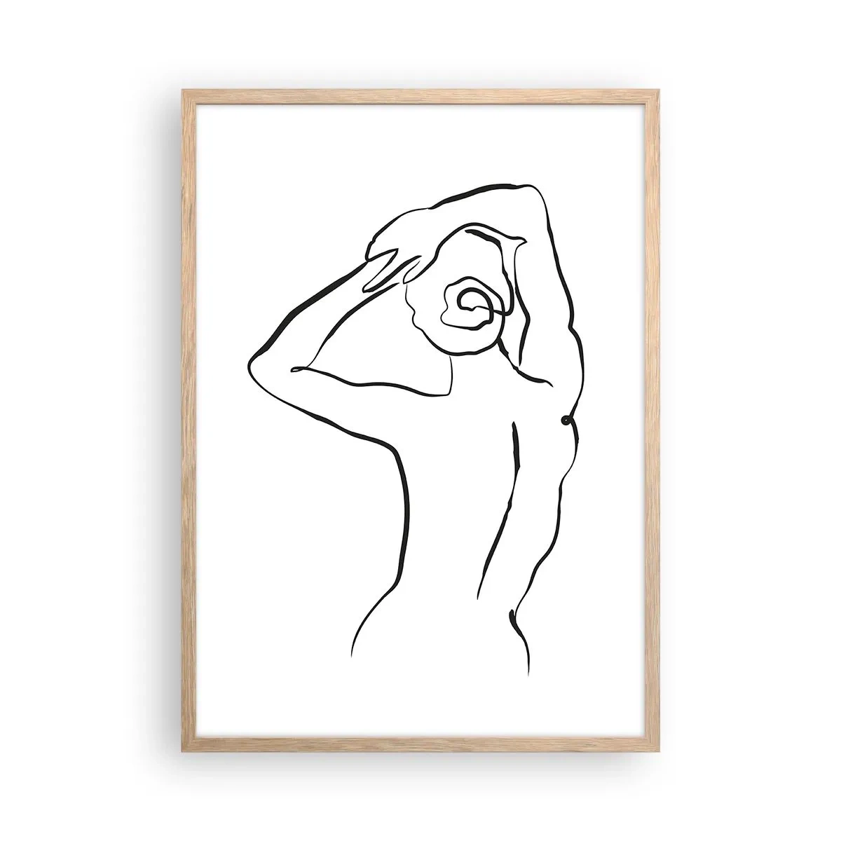 Plakát v rámu světlý dub - Ranní akt - 50x70 cm