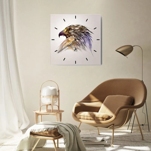 Nástěnné hodiny - Portrét bojovníka - 40x40 cm