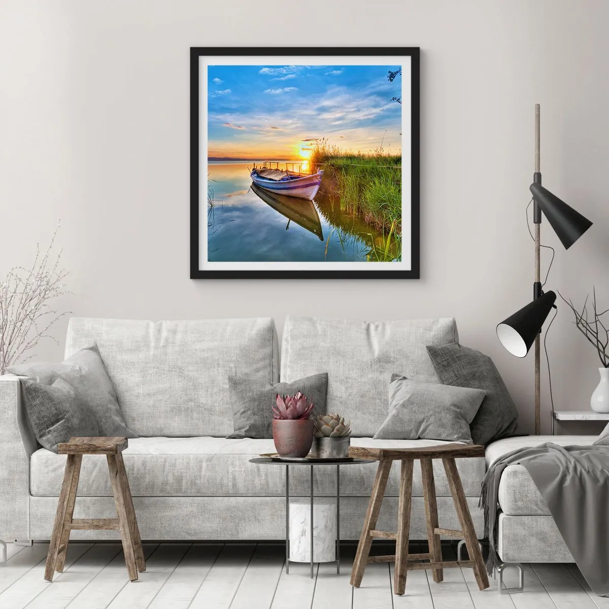 Plakát v černém rámu - Zátoka splněných snů - 30x30 cm