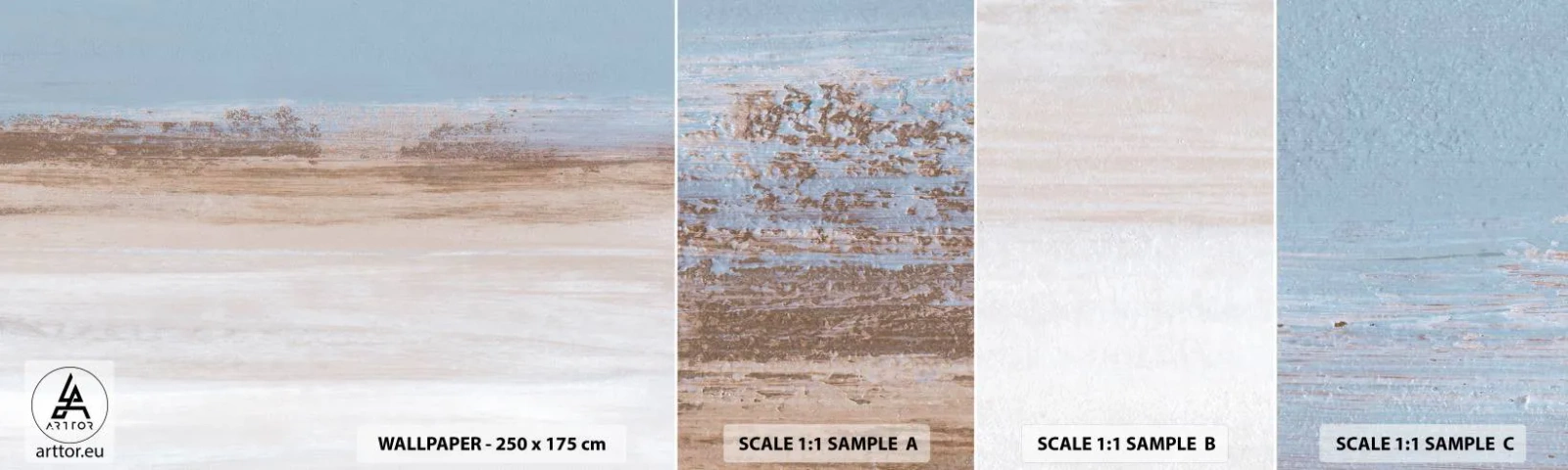 Vzor Fototapety Samolepicí Deluxe Sticker - Dvojznačná krajina - Kus, Jasný, Minimalismus - 100x30 cm