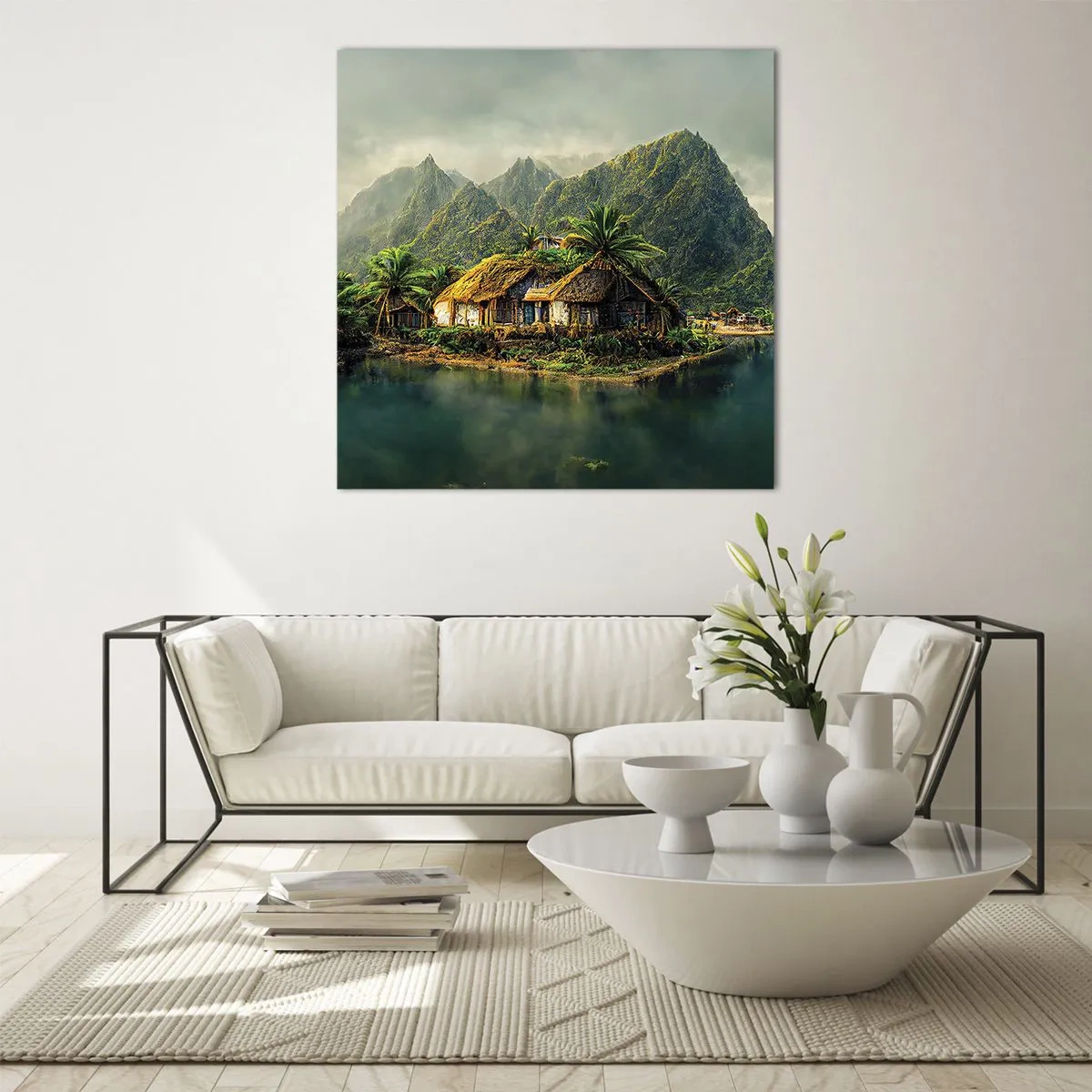 Obraz na skle - Tropický ráj - 70x70 cm