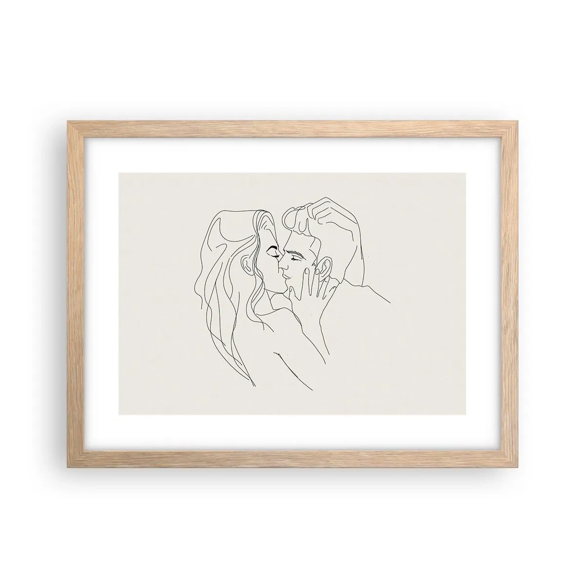 Plakát v rámu světlý dub - Zamotaní citem - 40x30 cm
