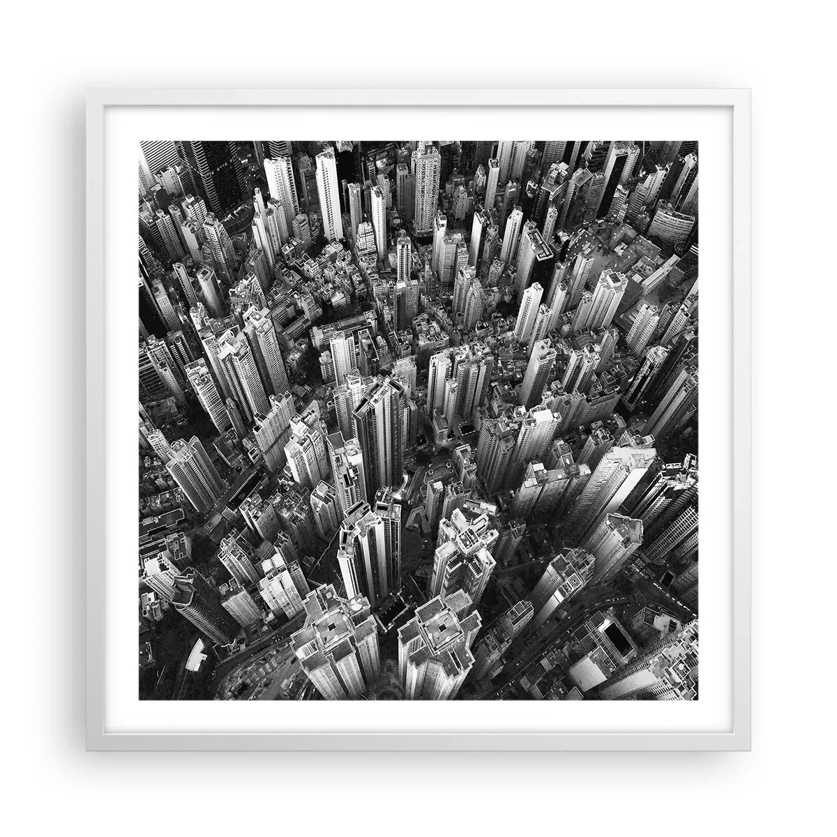 Plakát v bílém rámu - Stále výš a výš - 60x60 cm
