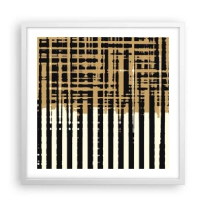 Plakát v bílém rámu - Architektonická abstrakce - 50x50 cm