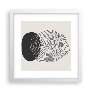 Plakát v bílém rámu - Trvání a kmitání - 30x30 cm