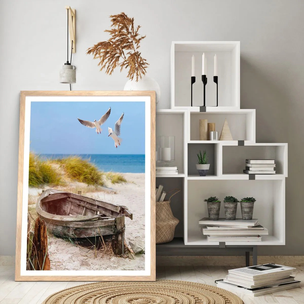 Plakát v rámu světlý dub - Větrem ozářené - 70x100 cm