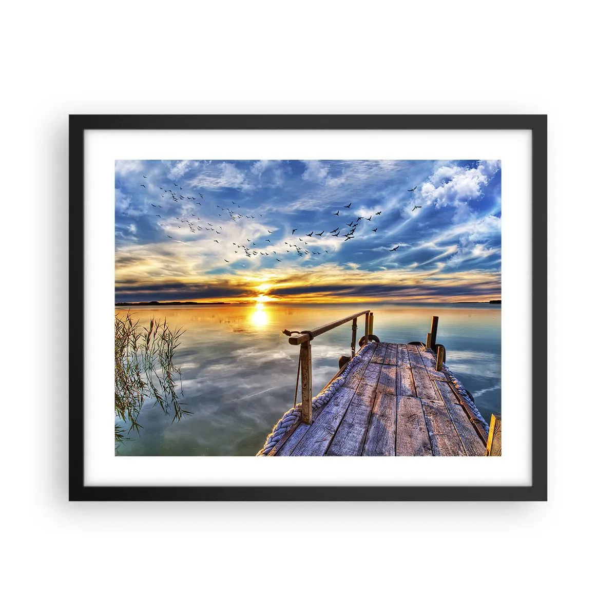 Plakát v černém rámu - Vítr jde odpočívat - 50x40 cm