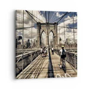 Obraz na plátně - Přímo do srdce města - 30x30 cm