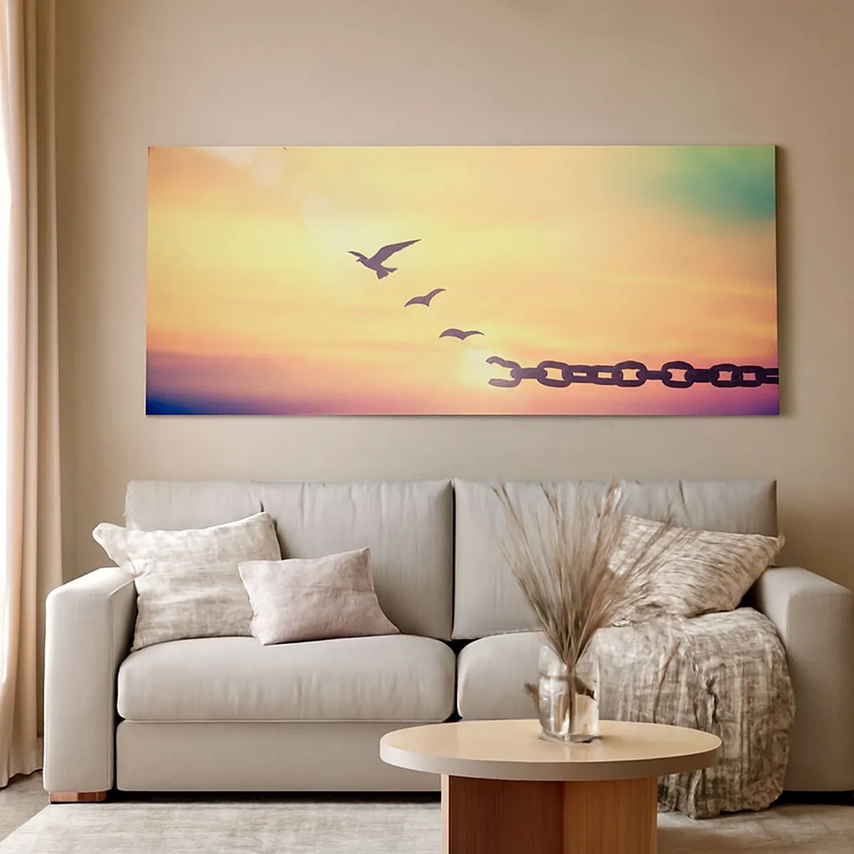 Obraz na plátně - Vítězství svobody - 100x40 cm