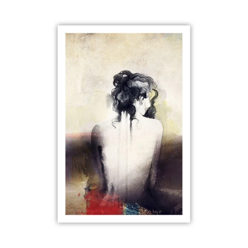 Plakát - Jemné linie, oválné tvary - 61x91 cm