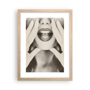 Plakát v rámu světlý dub - Už jdu! - 30x40 cm