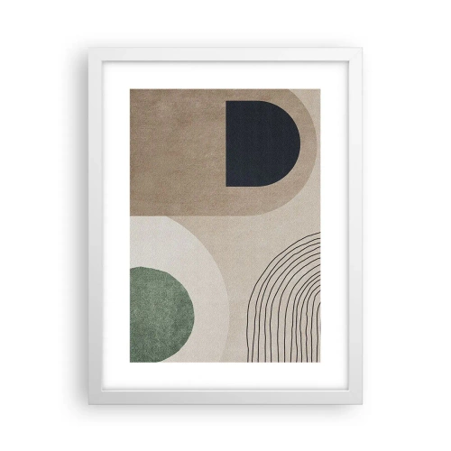 Plakát v bílém rámu - Něžnost oválu - 30x40 cm