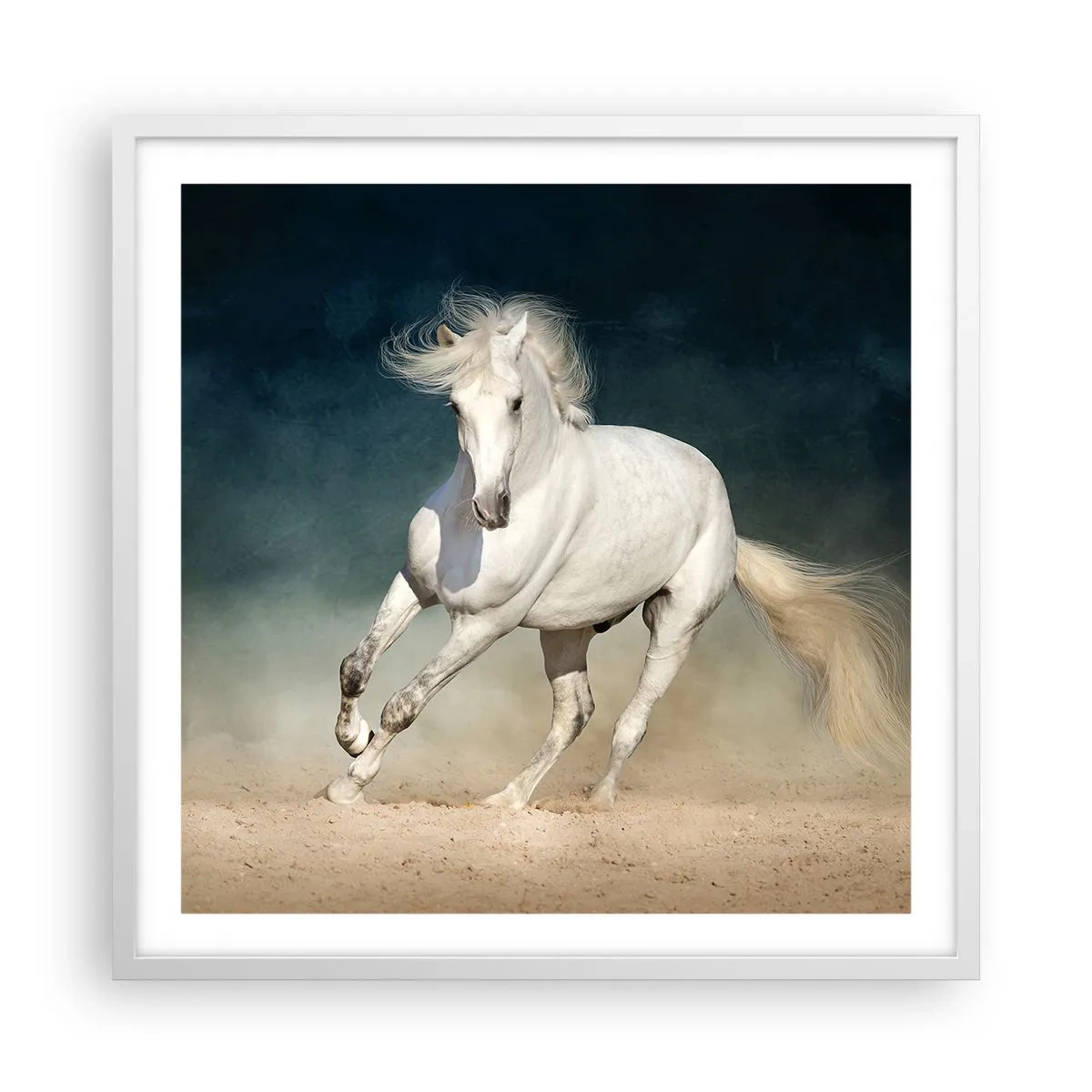 Plakát v bílém rámu - Svoboda v čistém stavu - 60x60 cm