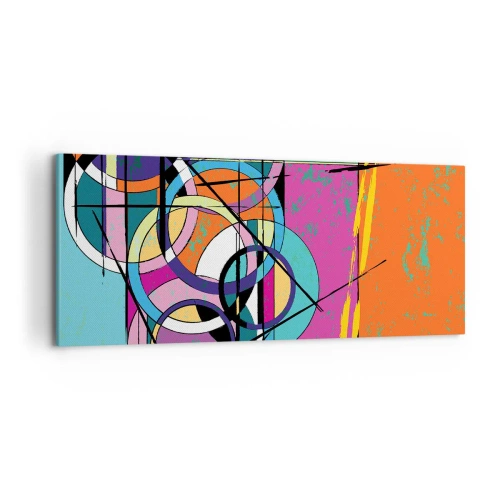 Obraz na plátně - Kruh za kruhem - 120x50 cm