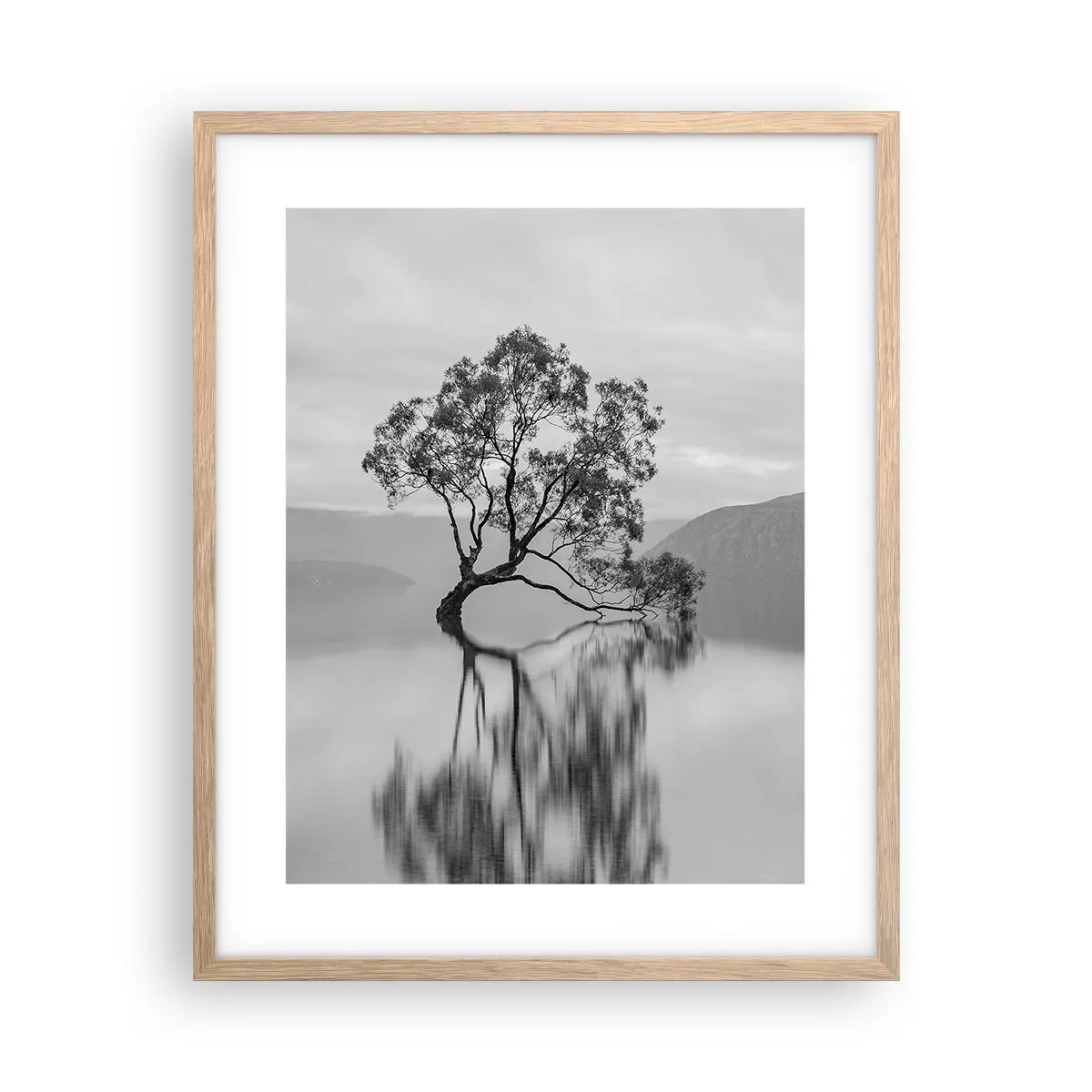 Plakát v rámu světlý dub - Existuje taková země - 40x50 cm