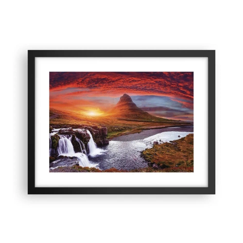 Plakát v černém rámu - Pohled na Středozem - 40x30 cm